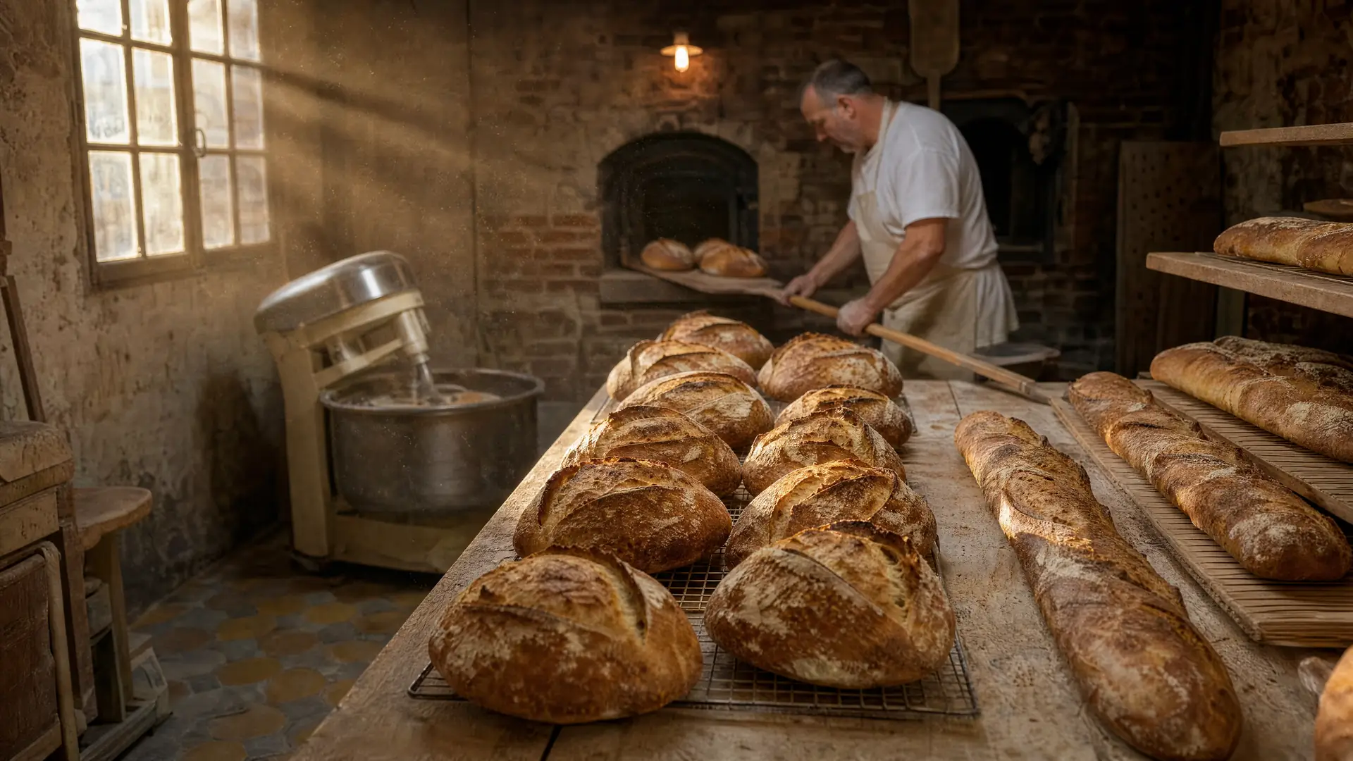 Loaves from the second batch in golden afternoon light.